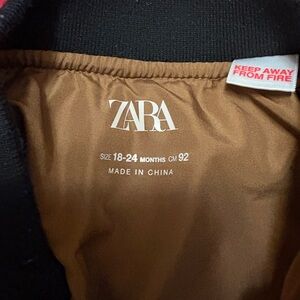 Zara Black and Brown Jacket